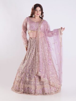 Light Lavender Bridal Wedding Lehenga Set
