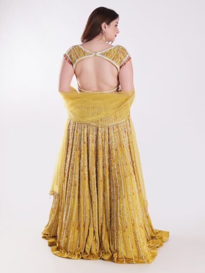 Backless Party Wear Lehenga Choli - Image 4